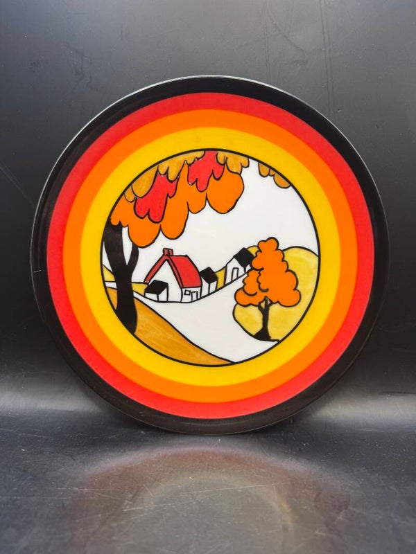 Vintage Clarice Cliff Bizarre Collection House And Bridge limited edition 8 inch made by Wedgwood