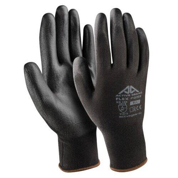 Active Gear FLEX F8160 zwarte werkhandschoenen – 12 paar