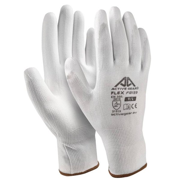 Active Gear FLEX F8140 witte werkhandschoenen – 12 paar