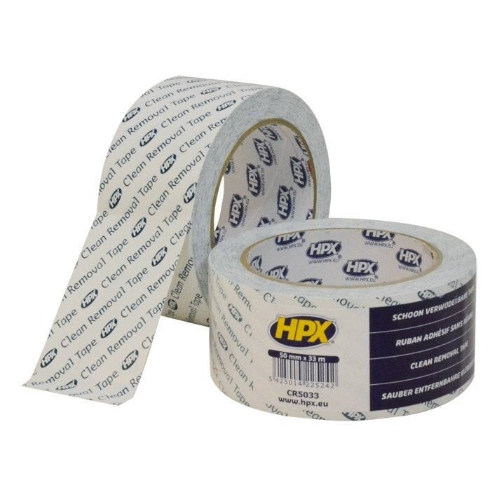 HPX Clean Removal Tape CR5033 wit – 50 mm × 33 m