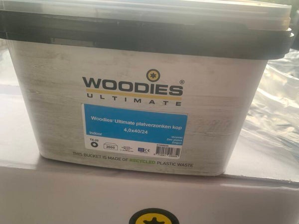 Woodies Ultimate emmer 4,0x40/24 verzonken kop T20 verzinkt – 2.000 stuks