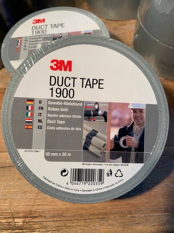 3M Economy Duct Tape 1900 zilver – 50 mm × 50 m