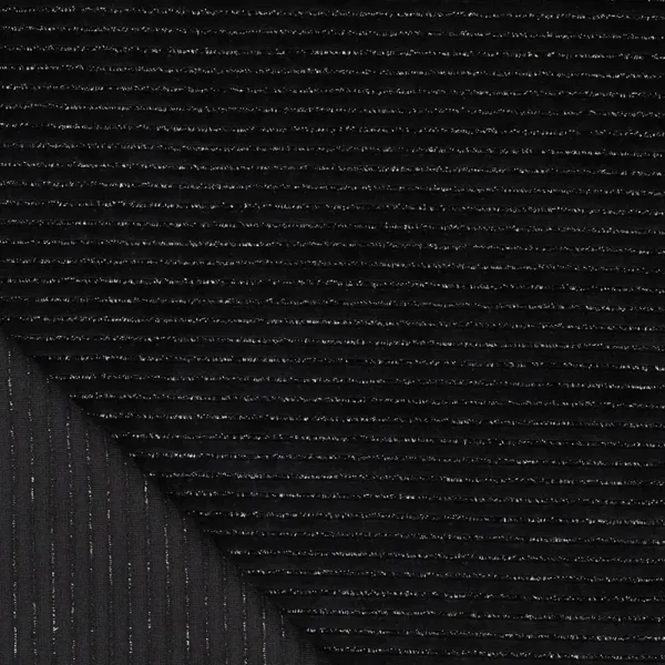 Flared broekje | brede ribfluweel zwart glitter