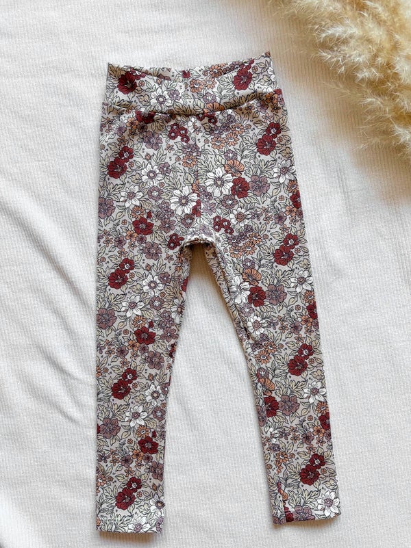 Legging  | vintage bloem beige