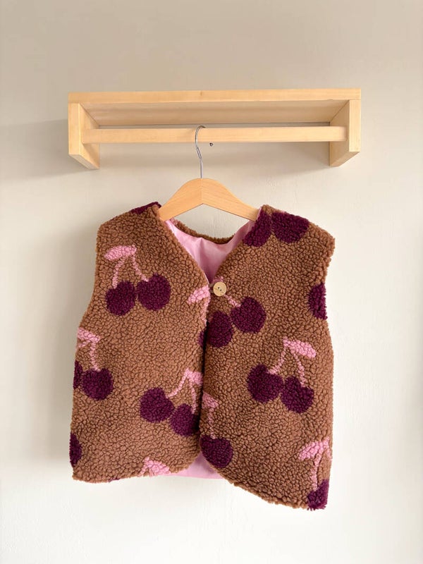 Gilet | kersjes bruin