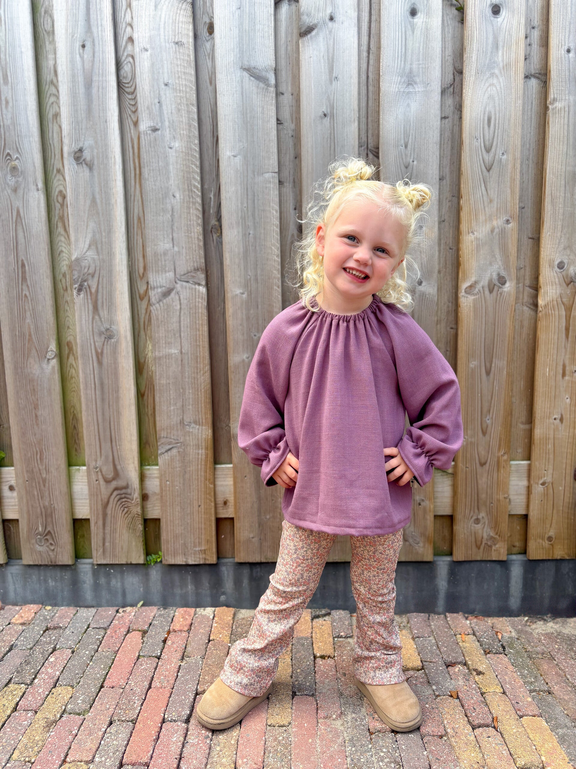 Blouse | linnen dusty paars