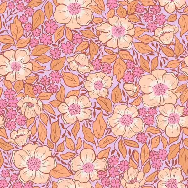 Legging | tuinbloem lila perzik