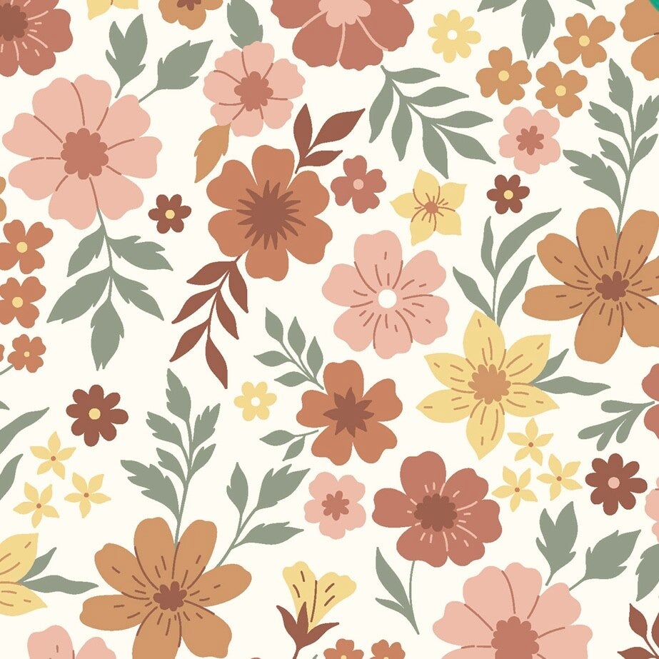 Vintage bloem gekleurd