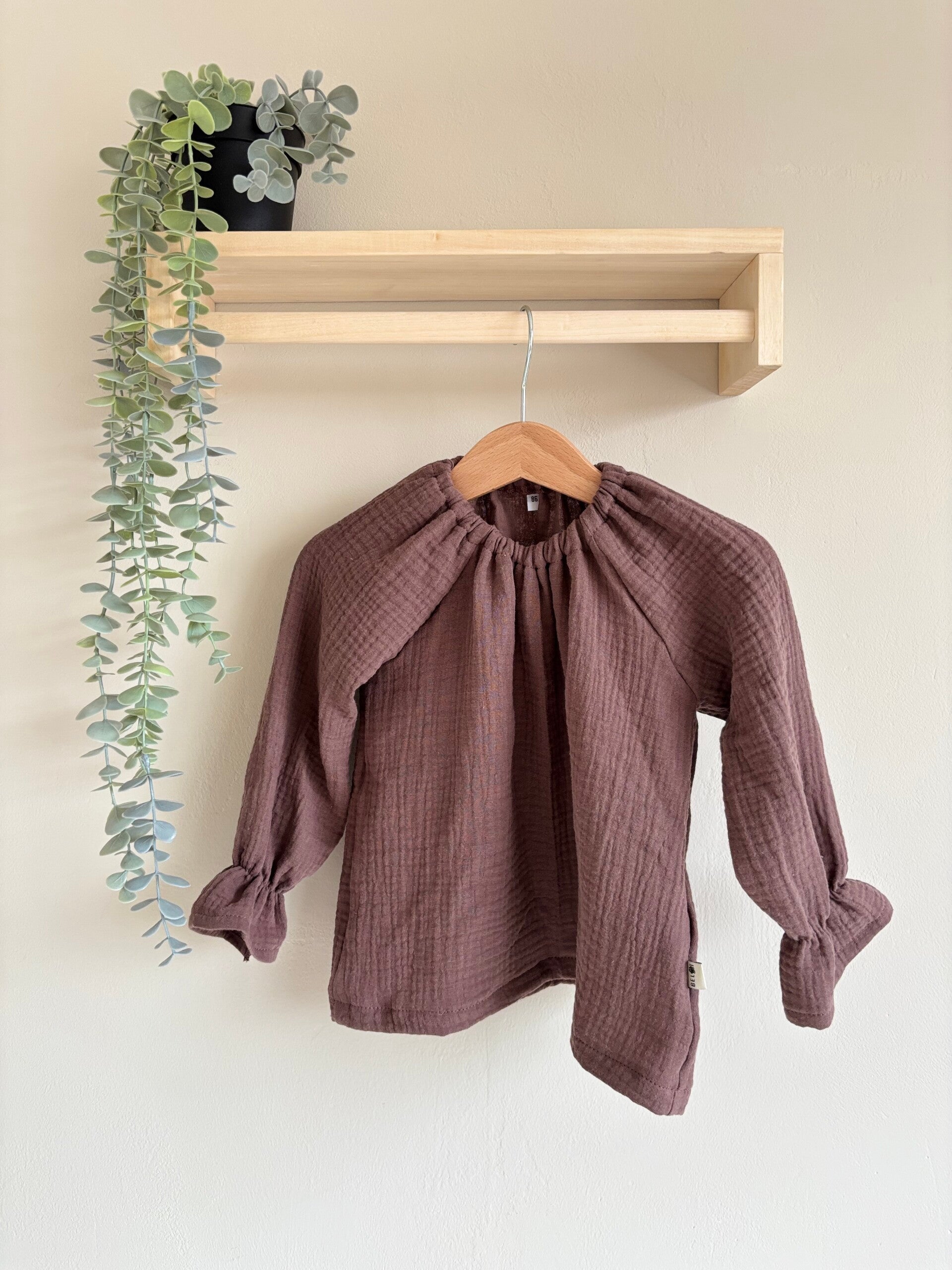 Blouse | hydrofiel donker mauve