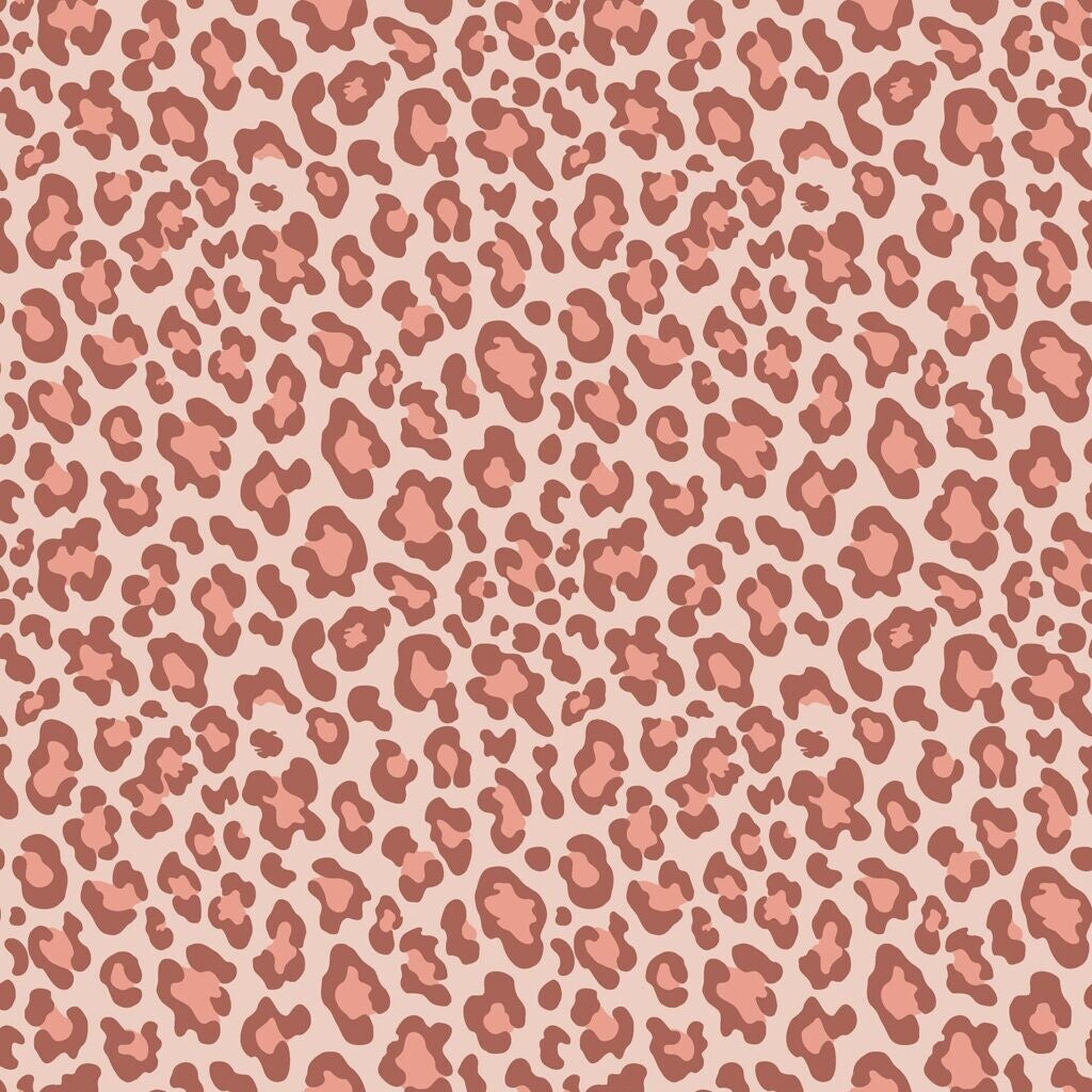 Flared broekje | panterprint poederroze