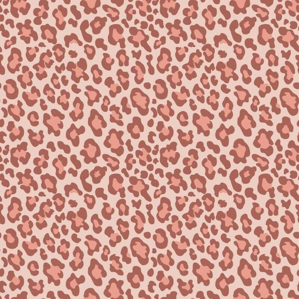 Flared broekje | panterprint poederroze