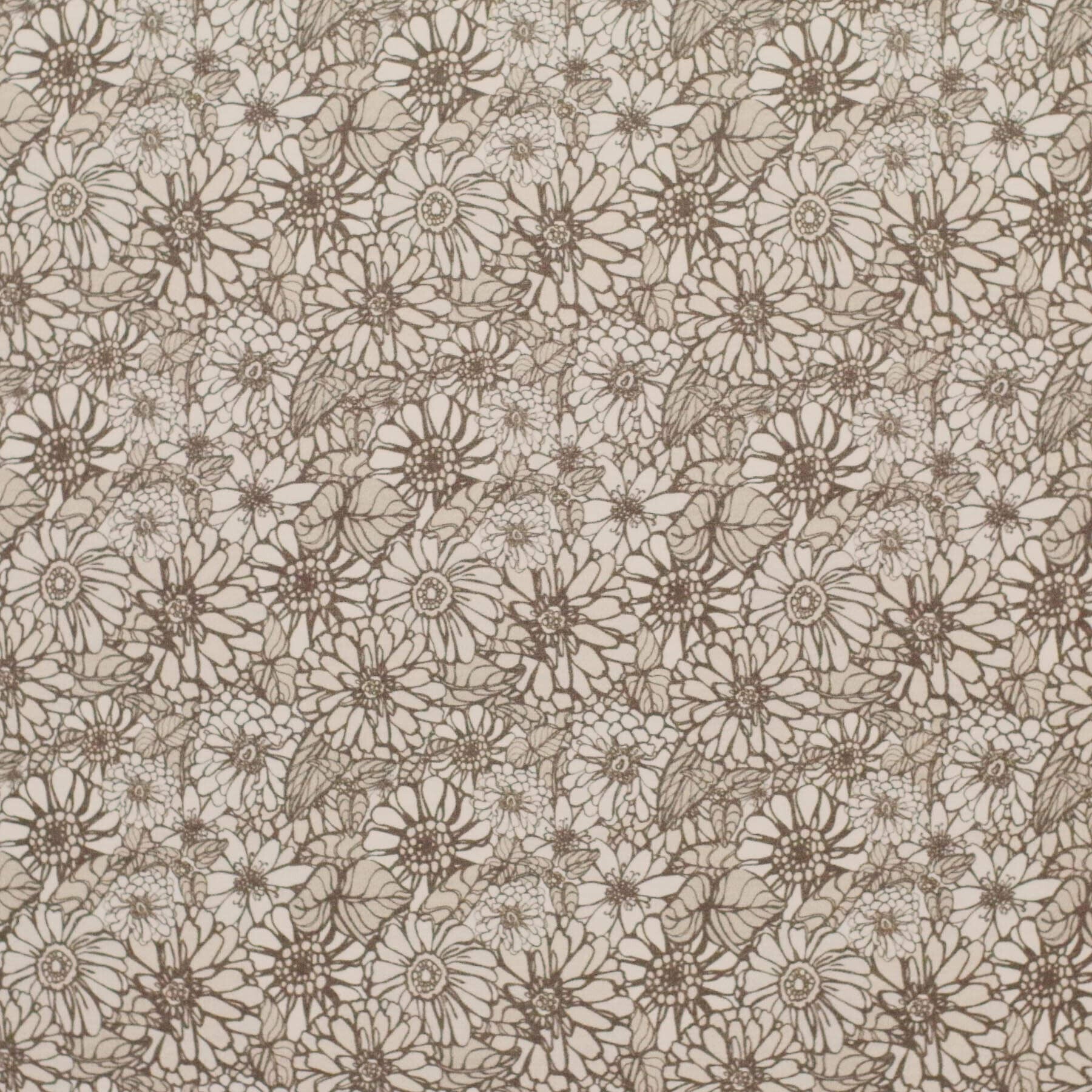 Flared broekje | retro bloem beige