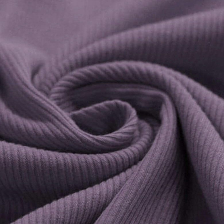 Smalle rib dusty paars