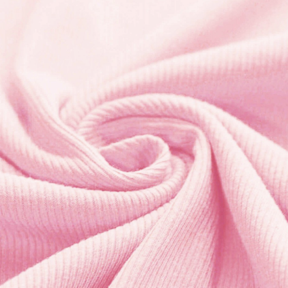 Longsleeve | smalle rib pastel roze