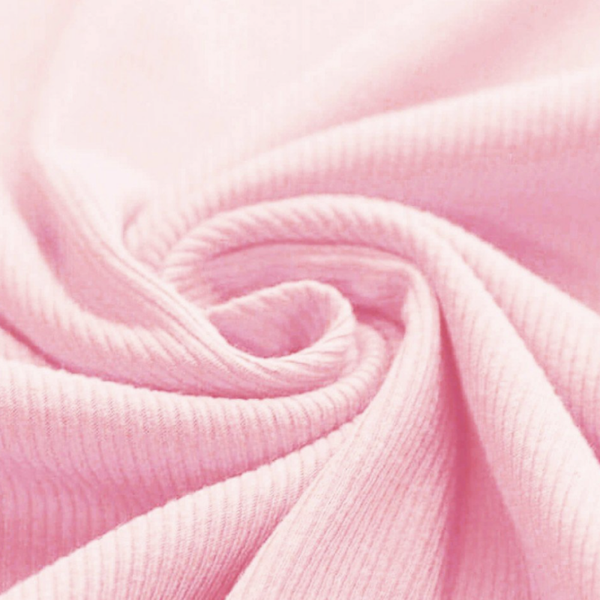 Longsleeve | smalle rib pastel roze