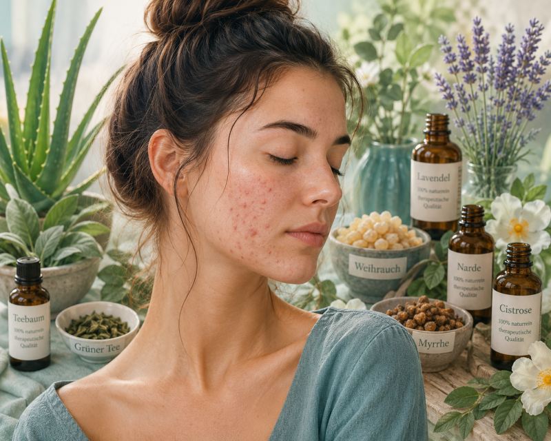 Es gibt zahlreiche Heilpflanzen, deren Extrakte, äth. Öle, Hydrolate uvm. in der ganzheitlichen Dermatologie erfolgreich zur Behandlung von Akne in der Vitalpraxis eingesetzt werden.