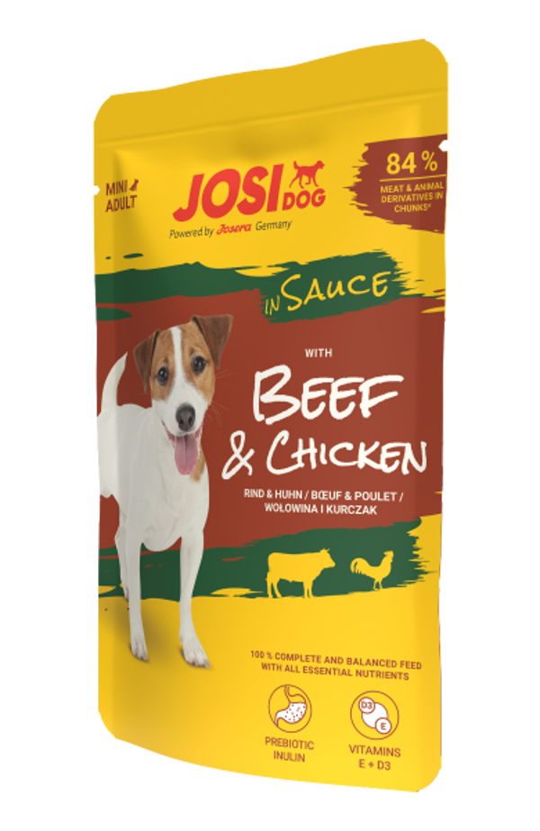 JosiDog Mini Beef & Chicken in Sauce 100g