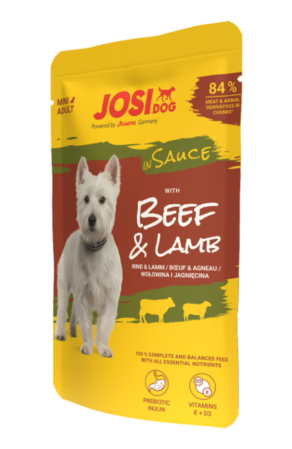 JosiDog Mini Beef & Lamb in Sauce 100g