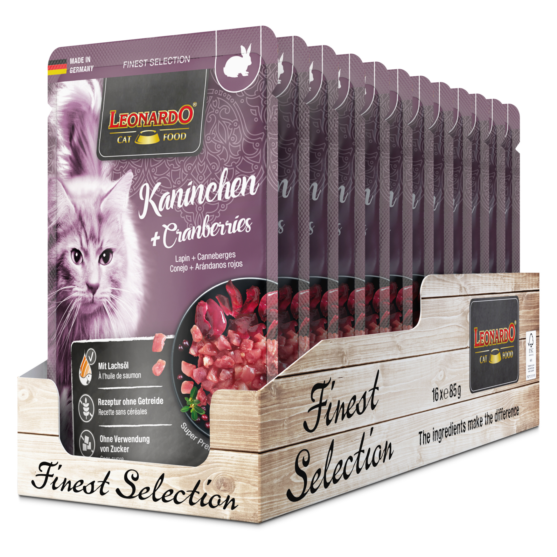 LEONARDO Kaninchen + Berry 85g