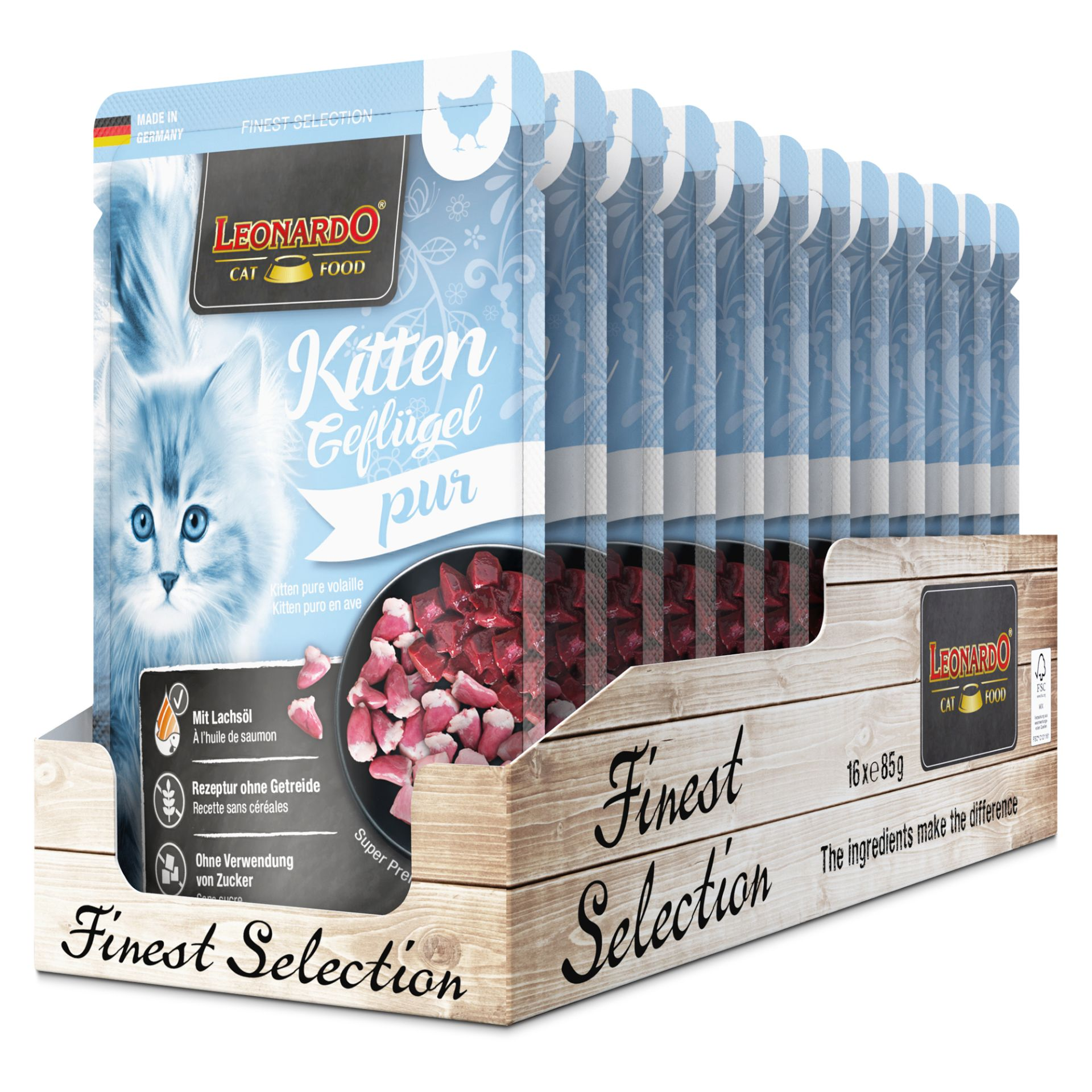 LEONARDO Kitten Geflügel 85g
