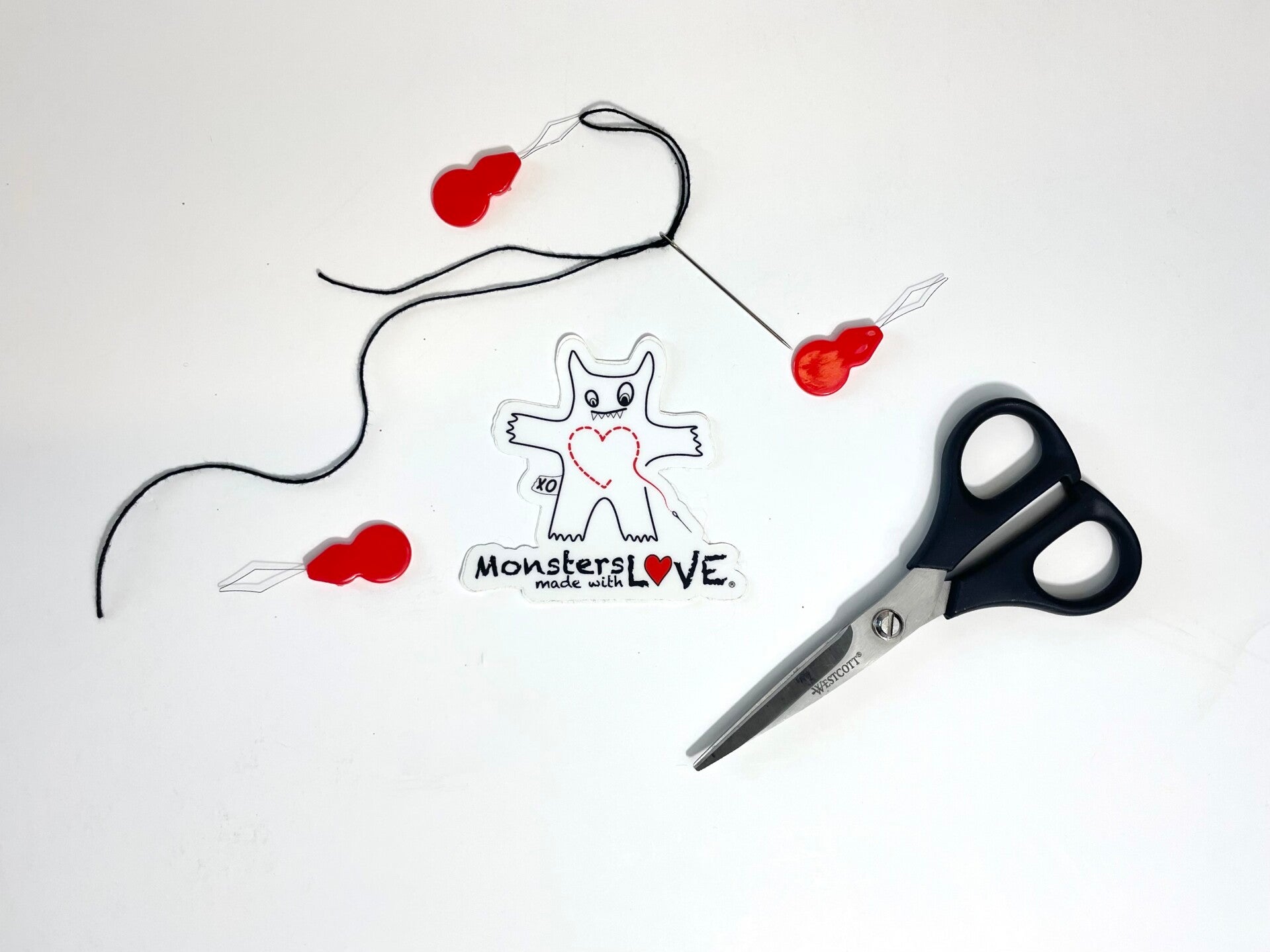 Sewing supplies and accessories available for purchase from Monsters Made with Love.