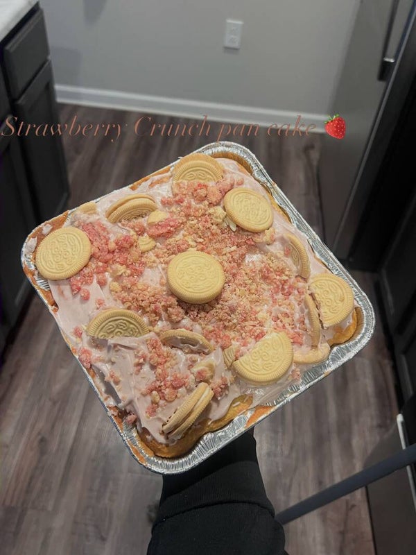 Strawberry Crunch Cake