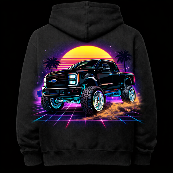 "YOUFLYUFO" TRUCK GRAPHIC HOODIE