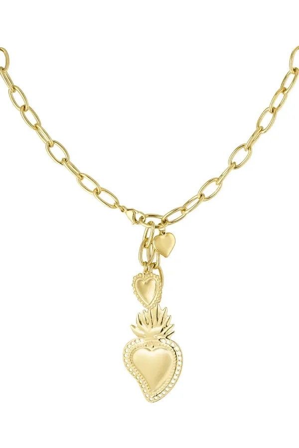 statement strawberry heart ketting