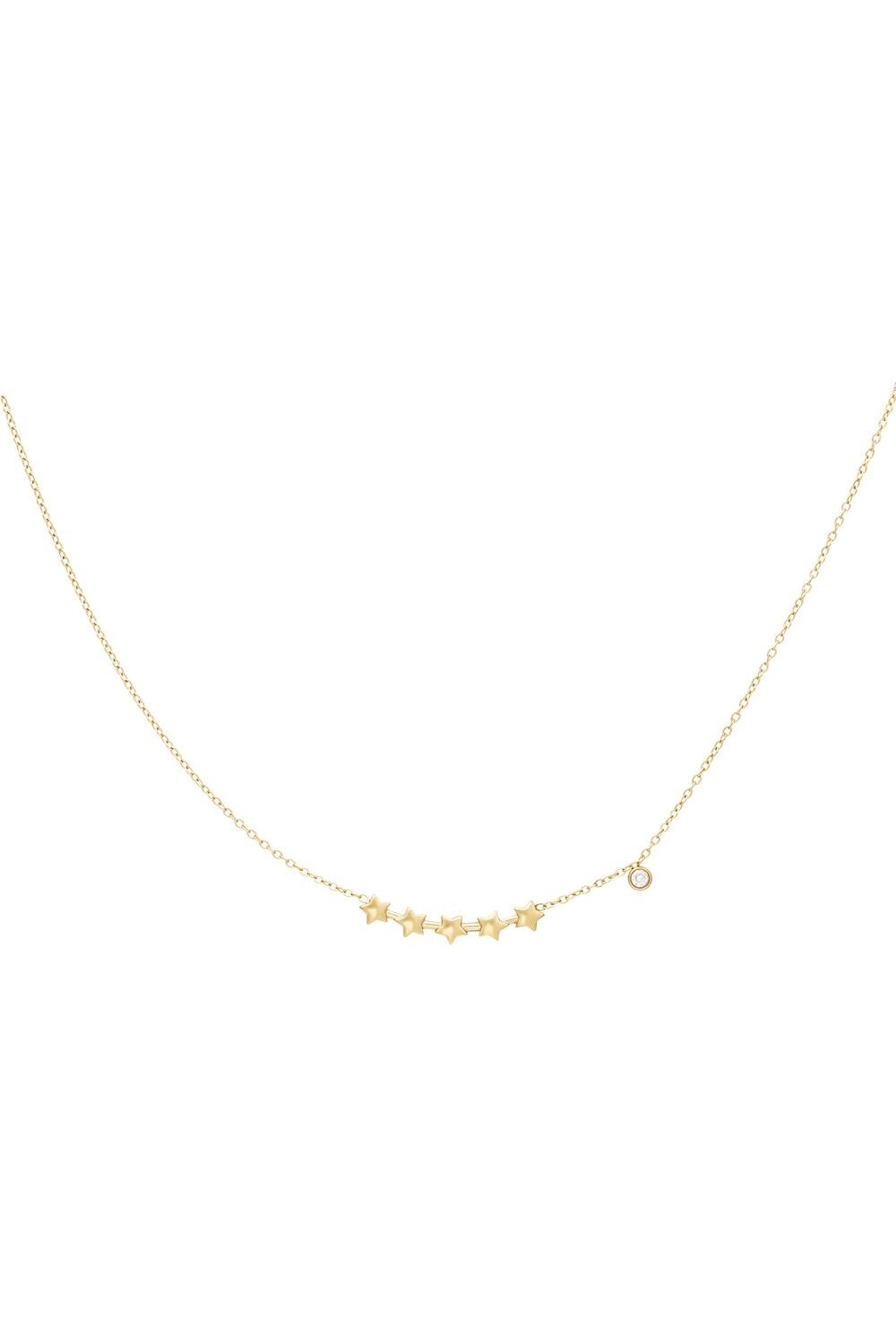 5 stars diamant ketting - goud