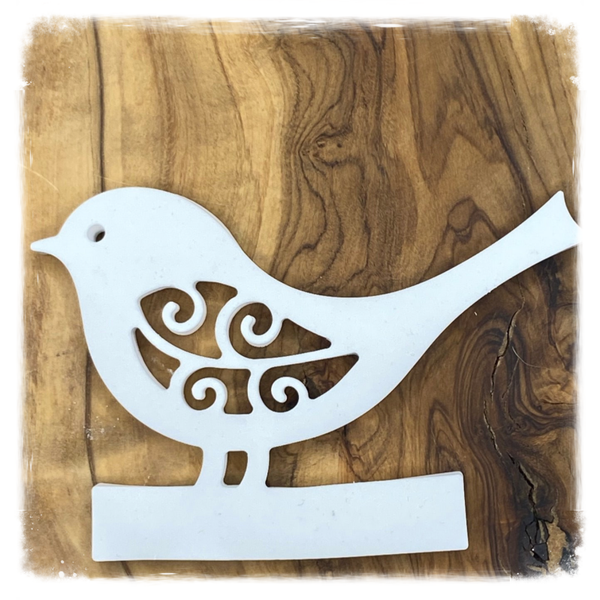 Teelicht mit Einstecker Vogel