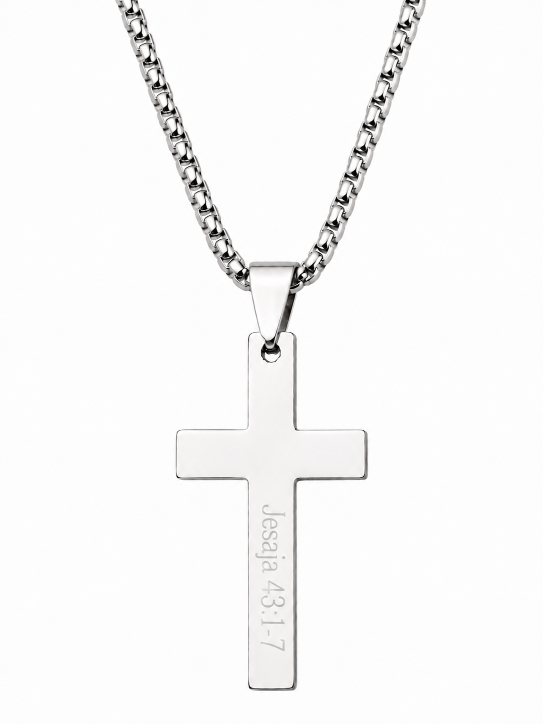 Heren ketting met kruis (B) | Gepersonaliseerd