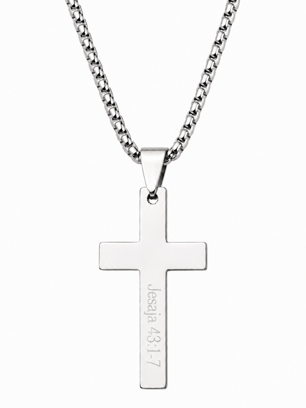 Heren ketting met kruis (B) | Gepersonaliseerd