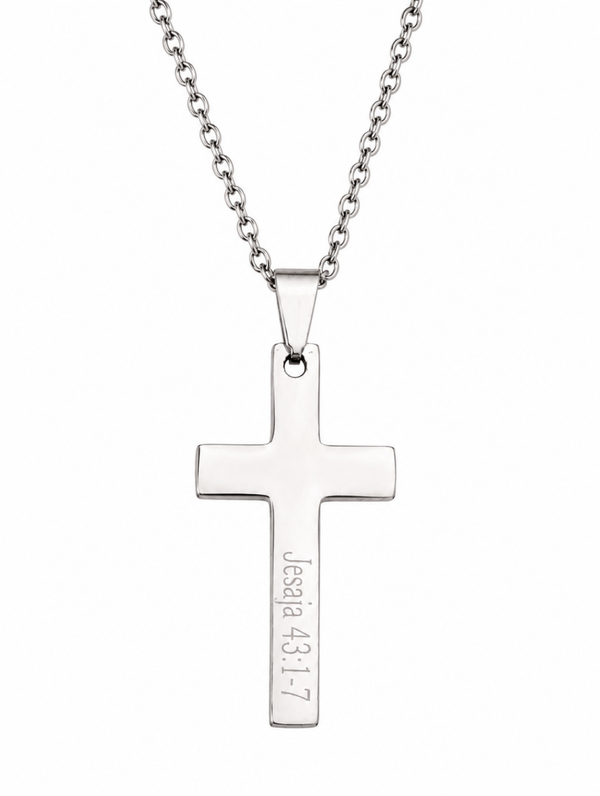 Heren ketting met kruis | Gepersonaliseerd