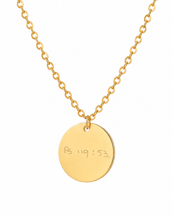 KETTING MET HANDGESCHREVEN TEKST