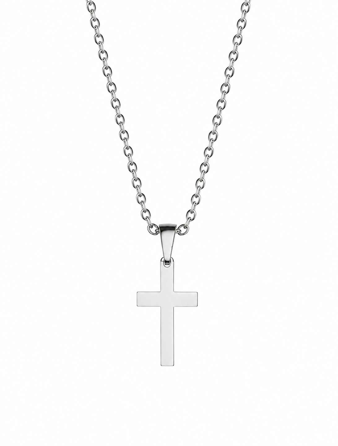 Heren ketting met kruis | Zilver en goud