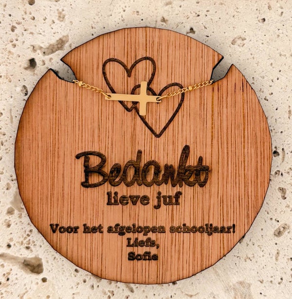 Bedankt Juf | Gepersonaliseerd bordje