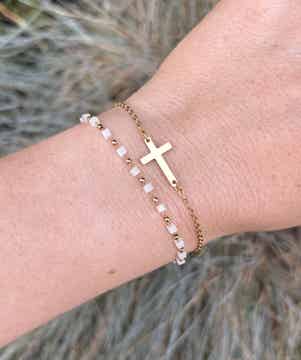 Christelijke armband met klein kruis - Christelijke Sieraden ™ | Nr. 1 Christelijke armband met klein kruis - Christelijke Sieraden ™ | Nr. 1
