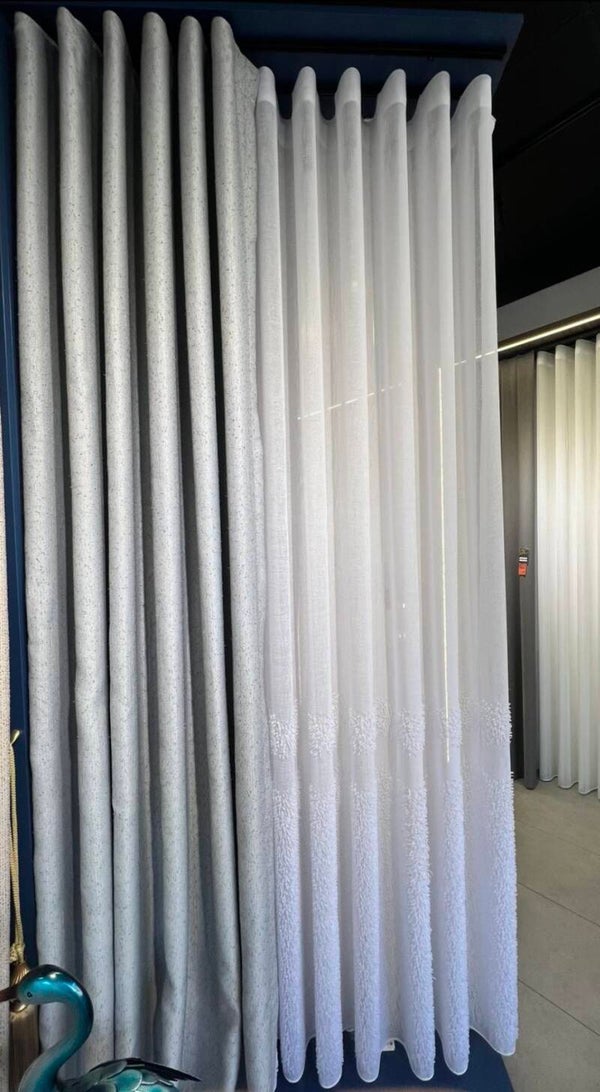 Tissu opaque Gris clair élégant