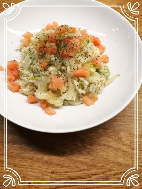 Risotto met venkel en zalm / Hoofdgerechten / Recepten Mandyandmore
