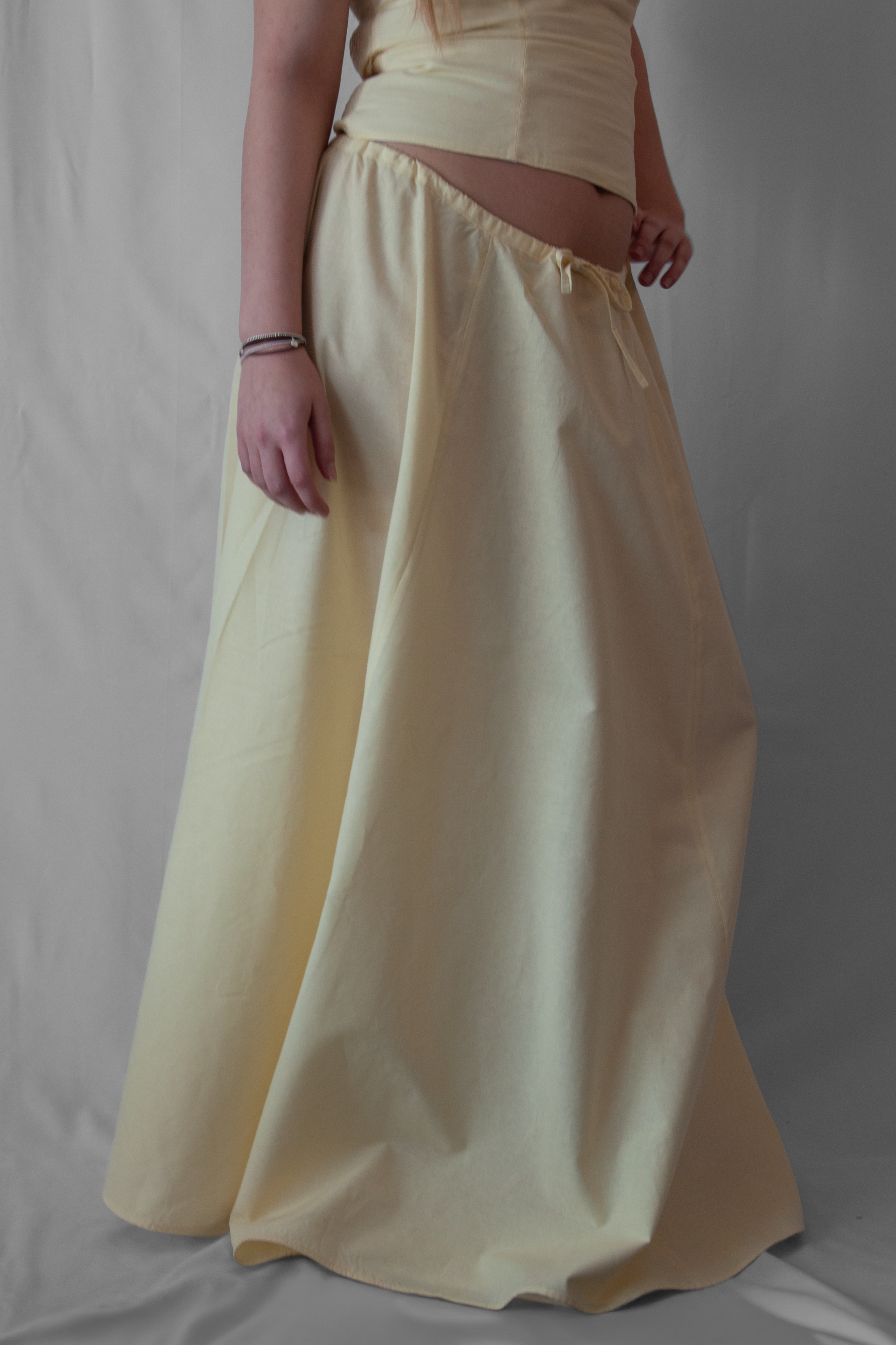 Long Cotton Skirt Yellow