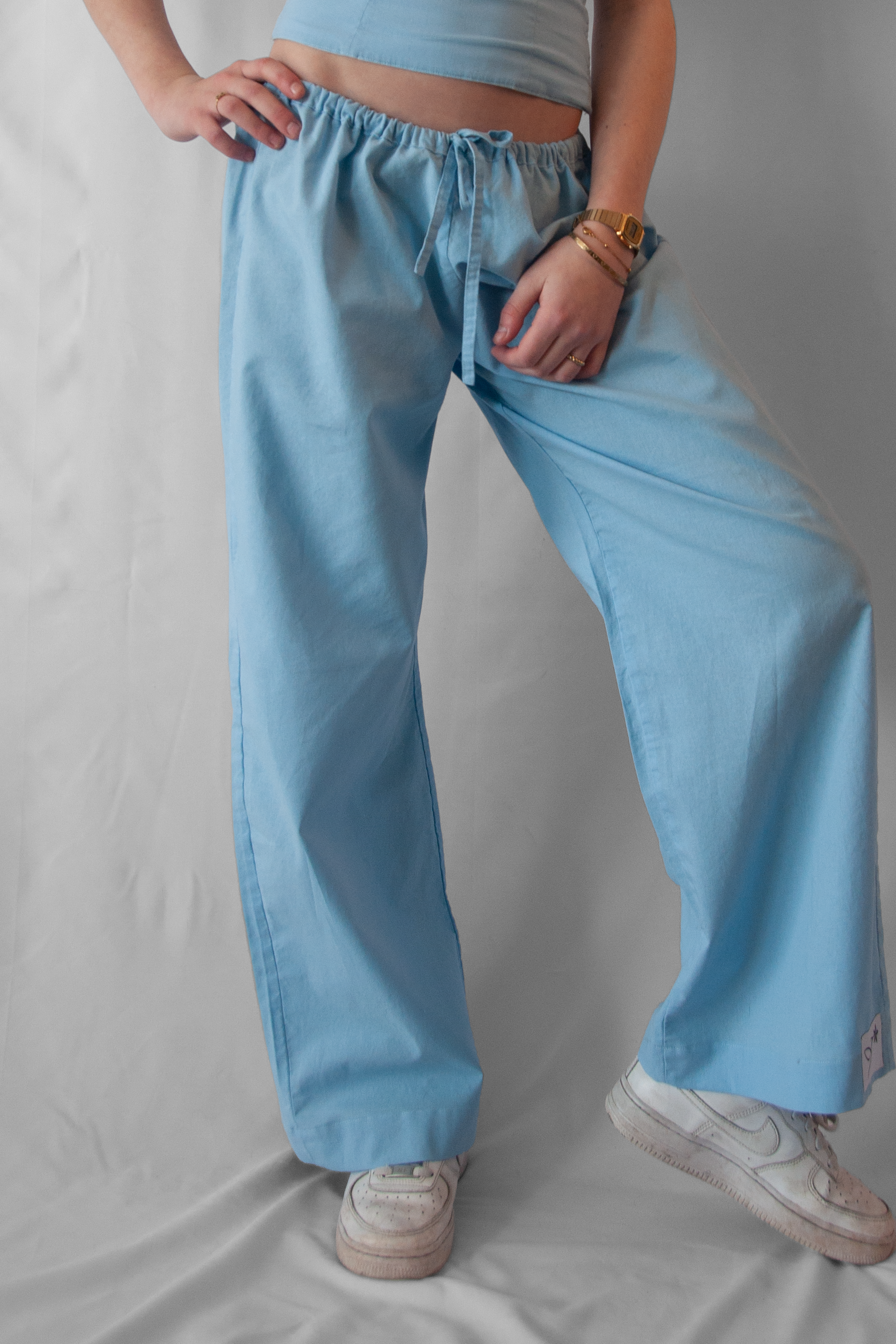 Cotton Summer Pants Blue