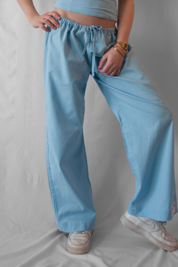 Cotton Summer Pants Blue