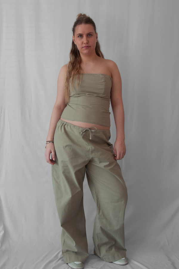 Cotton Summer Pants Green