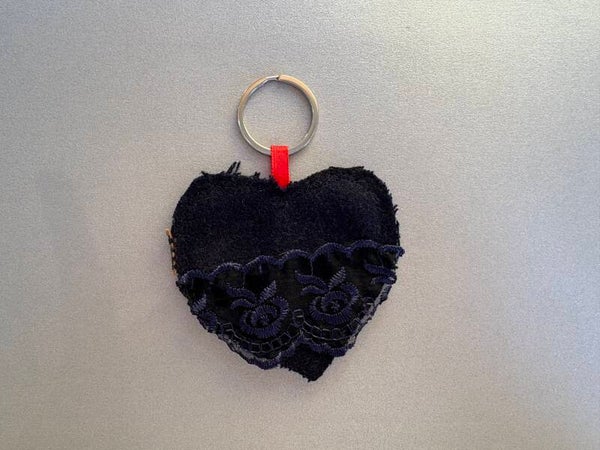 Bag Charm Heart with Lace