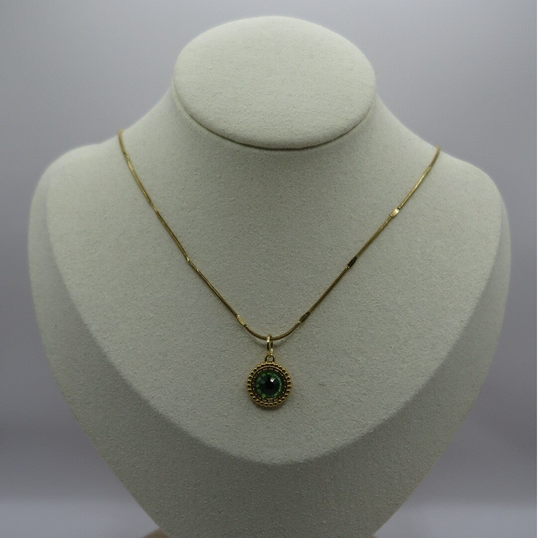 Geboorte steen ketting rond