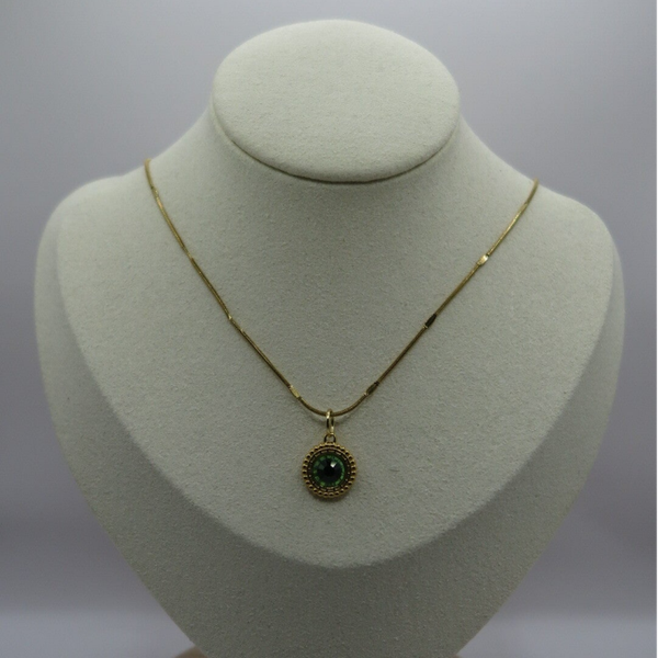 Geboorte steen ketting rond
