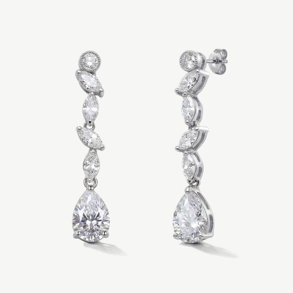 Andorra Crystal Marquis Dangle Earrings - Ivory & Co