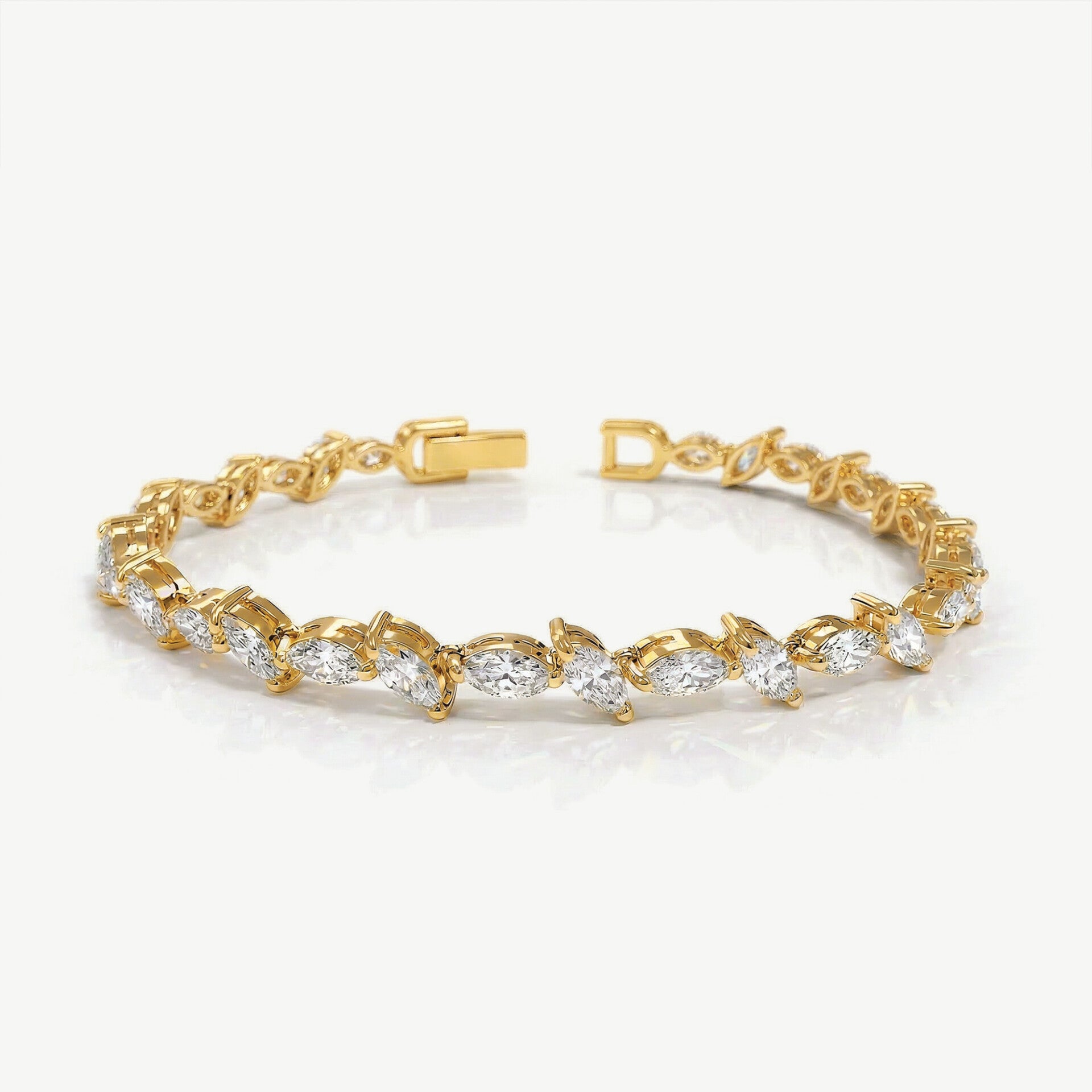 Andorra Gold Plated Cubic Zirconia Bracelet - Ivory & co.