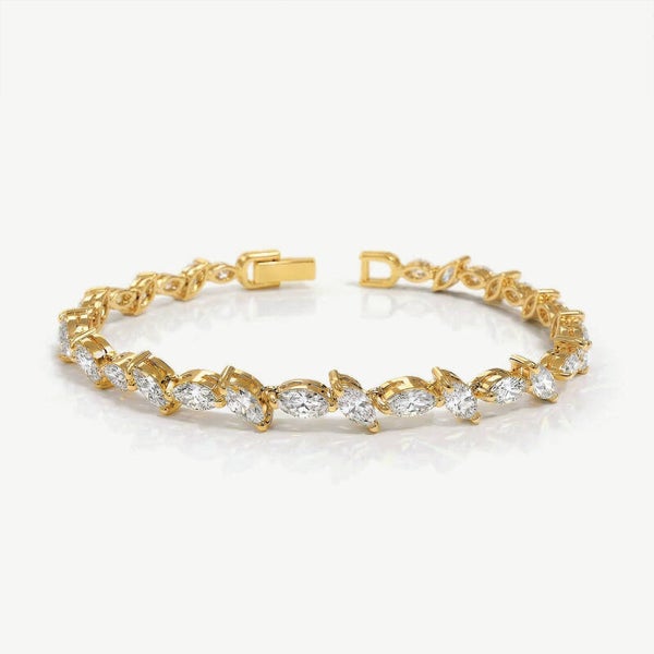 Andorra Gold Plated Cubic Zirconia Bracelet - Ivory & co.