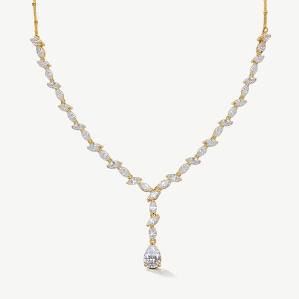 Andora Gold Cubic Zirconia Pendant Gold Necklace